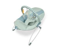 Asalvo Mummy Hamac musical dès la naissance, pliable compact, inclinable d'une seule main, mouvement naturel, arche avec jouets, facile à nettoyer, coco bleu ciel