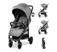Asalvo NESS 2 Poussette pour bébé, poussette avec dossier inclinable, poussette urbaine, harnais 5 points, SPF50+, grande capote avec fenêtre, maniable et sécurité maximale jusqu'à 24 kg