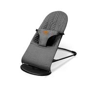 Asalvo PARADISE Transat lavable 2 en 1 avec fonction balançoire et bascule, 0-1 an, Max 13 kg, léger et compact, bascule naturelle, harnais 3 points, inclinable et pliable, Gris