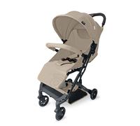 Asalvo TUMBUCTU Poussette ultra légère pour bébé, dossier inclinable, poussette urbaine, harnais 5 points, SPF50+, capote avec fenêtre, maniable, dès la naissance jusqu'à 23 kg, beige