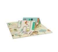 Asalvo FOLDING PLAYMAT Tapis de jeu pliable, Bebé, Infantile, Acolchada, Antidérapant, 120 x 180 cm, Couverture de jeu, Mat, Mating, Imperméable à l'eau, Portable, Animaux-Ville