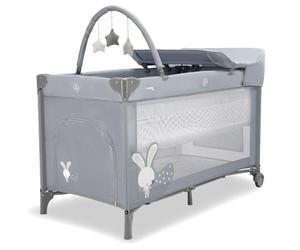 Asalvo - Travel cot Complete Rabbit - Grey (AV-19714)