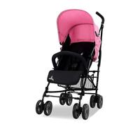 Asalvo Trotter Plus Poussette pour bébé, inclinable, confortable, ultra légère, capote avec fenêtre et frein arrière, maniable, pliable compact, charge maximale 25 kg, rose