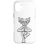 Asana Arbre de Yoga Chinois à crête pour Chien Coque pour iPhone 16 Plus