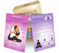 Asana Moon Cartes de yoga de qualité supérieure - Deck avec plus de 120 poses de yoga - Deck de séquençage de yoga avec queues de yoga et noms sanskrit pour débutants et enseignants - Cadeau de yoga