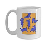 Asana Yoga Bouledogue Français Yogi Tasse À Café Céramique Mug À Café Avec Anse Tasse Pour Bureau Espresso Cuisine 330Ml