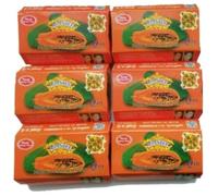 Asantee Thai Papaya Herbal Skin Whitening Soap 125g (Pack of 6