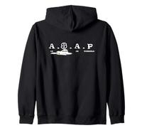 ASAP As Sloth As Possible BFF Girl Twin Art on Back Sweat à Capuche