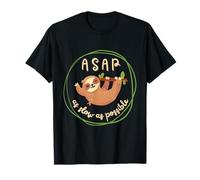 ASAP Aussi Lent Que Possible, Paresseux avec café, Corpo Lifestyle T-Shirt