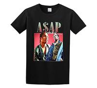ASAP-Rocky Rapper Hip Hop Pattern Cartoon Splash Ink Punk Classic T-Shirt Black S