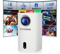 asas456-2025 Upgrade Vidéoprojecteur 4K Certifié Netflix/Dolby,Mini Projecteur Portable 1080P Fhd Natif Avec Wifi 6/Bt5.4,Design Fermé Monobloc,Auto-Correction Verticale,Hdmi/Usb/Ps5/Android Tv/Téléco