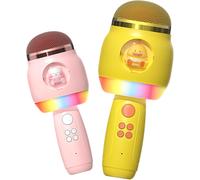 asas456-Microphone Enfant,Micro Karaoke Cadeau Anniversaire Fille 4-10 Ans Micro Enfant Pour Chanter Fille,Microphone Bluetooth Sans Fil,Micro Enfants Avec Lumières Led,Mini Machine Karaoké