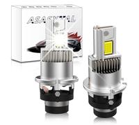 Asasytal D2R Ampoules de Phare LED 35W, 5500LM 6000K Blanc Pur, Conversion Xénon HID Kit de Croisement Feux/Route, 1 Paire
