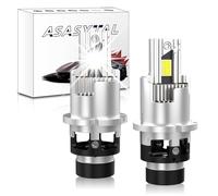 Asasytal D2S D2R Ampoules de Phare LED HID 35W, 6500K Blanc pur Canbus Sans Erreur, Dimensions de base d'origine Plug&Play Direct avec Xénon OEM Ballast, pour Conversion Lampe de Voiture LED,1 Paire