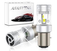 Asasytal S2 Ba20d LED Phare, Ampoule de Phare de Moto à LED, DC12V 35W Haut/Bas Faisceau Phare, Super Lumineux 2900 Lumens 6500K Blanc pour Moto Scooter,Voitures Électriques, 2 Pcs