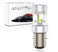 Asasytal S2 Ba20d LED Phare, Ampoule de Phare de Moto à LED, DC12V 35W Haut/Bas Faisceau Phare, Super Lumineux 2900 Lumens 6500K Blanc pour Moto Scooter,Voitures Électriques, 1 Pc