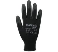 ASATEX Gant taille 10 noir EN 388 catégorie EPI II nylon avec polyuréthane