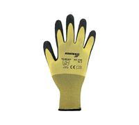 ASATEX Gant taille 8 jaune/noir EN 388 catégorie EPI II nylon avec latex naturel