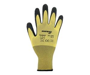 Asatex Gants T. 10 jaune/noir nylon avec latex naturel EN 388 cat. II Quantité:12