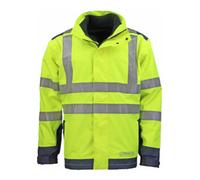 Asatex Veste ctre intemp., flammes et avert. taille M jaune/bleu 98 % polyester / 2 % c Quantité:1