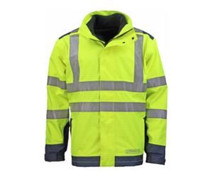 Asatex Veste ctre intemp., flammes et avert. taille XXL jaune/bleu 98 % polyester / 2 % Quantité:1