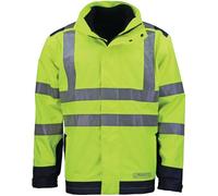 ASATEX Veste protect. contre intempér., flammes taille L jaune/bleu 98 % poly...