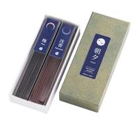 Asayu Japan Bâtonnets d'Encens à Faible Fumée, Parfum Prune et Bois d'Agar, Qualité Naturelle Fabriqués au Japon, Set Nature Varié pour Détente et Relaxation