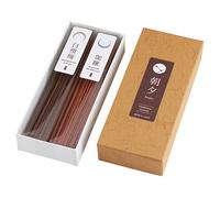 Asayu Japan Bâtonnets d'Encens Traditionnels Fabriqués au Japon, Set Temple Japonais avec Qualité Supérieure de Bois de Santal et Mélange Prune et Bois d'Aloès