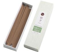 Asayu Japan Bâtons d'encens traditionnels à la fumée - Mélange de bois de santal et de sauge blanche - 20 g - Pour la méditation du matin, la relaxation ou le yoga, fabriqués au Japon - Mélange de
