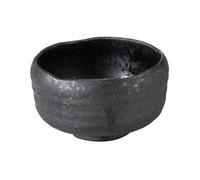 Asayu Japan Bol à matcha (12 x 7 cm) - Fabriqué à Gifu, Japon - Céramique traditionnelle japonaise pour cérémonies du thé, Chawan pour matcha et latte (Kurogane - Noir)