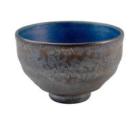 Asayu Japan Bol à Matcha - Fabriqué à la main à Gifu, Japon - Bol de cérémonie du thé traditionnel japonais Wabi-Sabi - Parfait pour le Matcha (bleu Kurogane)