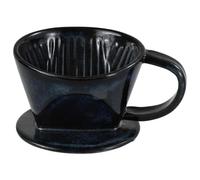 Asayu Japan Dripper Café en Céramique Bleu Marine, Porte-Filtre Slow Coffee Artisanal, Fabriqué au Japon, Accessoire pour Thé et Café Filtre, Idée Cadeau