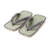Asayu Japan Sandales traditionnelles Tatami Setta Zori, respectueuses de l'environnement, Igusa Rush, confort supérieur, faites à la main au Japon, inspirées d'Edo, Seigaiha, 45 EU