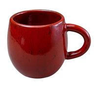 Asayu Japan Tasse à Café et Thé en Céramique Couleur Rouge Chromé, Fabriquée au Japon, Accessoire Tasse en Céramique avec Poignet Pour Boisson Chaude et Froide, Ensemble avec Porte Filtre