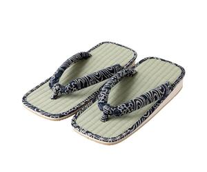 Asayu Japan Tatami Setta Zori « Zen Flow », Sandales Japonaises Unisexes 28 cm | Fait Main au Japon | Semelle Tatami Igusa & Base Caoutchouc | Chaussons Traditionnels pour Intérieur & Été