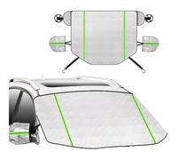 ASBHFC Couverture de Pare-Brise Épaissie pour Renault Laguna (Gen I II III 1994-2015), Protection Antigivre pour Hiver et Soleil - Bâche Toutes Saisons avec Couvre-Rétroviseurs pour Voiture