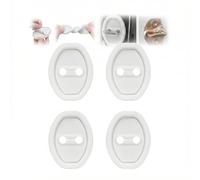 ASBHFC Lot de 4 Cache Serrure Porte Voiture en Silicone pour Mitsubishi Eclipse Cross (GK GL 2017-2025 2026), Protection pour Loquet, Réduit Le Bruit de Fermeture et Les Chocs, Accessoire Auto