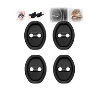 ASBHFC Lot de 4 Cache Serrure Porte Voiture en Silicone pour Toyota C-HR (AX10 AX20 2016-2025 2026), Protection pour Loquet, Réduit Le Bruit de Fermeture et Les Chocs, Accessoire Auto,Black-4pcs