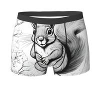 asbwuo Boxer pour Homme à imprimé écureuil, Slip Respirant et Extensible pour Un Style Classique