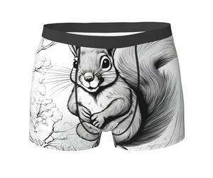 asbwuo Boxer pour Homme à imprimé écureuil, Slip Respirant et Extensible pour Un Style Classique