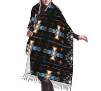asbwuo Bufanda de cachemira con flecos de los nativos americanos. Las bufandas de seda de otoño e invierno son las más cálidas y suaves: poncho, chal y accesorio de ropa.