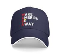asbwuo Casquette de Baseball Classique Ajustable et discrète pour Papa, Humoristique et « Make America Go Away »