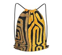 asbwuo Contemporary African Mud Cloth Print Outdoor Leisure Drawstring Backpack