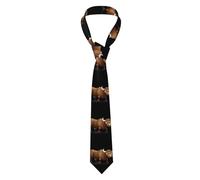asbwuo Cravate homme à imprimé petit taureau costaud - Cravate en soie pour homme, mode pour affaires, mariages, fêtes et comme cadeau
