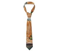 asbwuo Cravate homme à imprimé ramen sucré - Cravate en soie pour homme, tendance pour les affaires, les mariages, les fêtes et comme cadeau