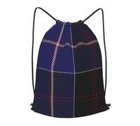 asbwuo Dunlop Clan Family Tartan Outdoor Leisure Drawstring Backpack, Lightweight Waterproof Sports Bag For Men & Women - Gym, Yoga, Travel