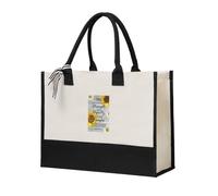 asbwuo Elle est revêtue de force et de dignité. Sac fourre-tout en toile de coton mélangé résistante, spacieux et réutilisable, idéal pour les voyages, la plage et le shopping.