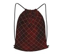 asbwuo Fancy Burgundy And Gold Outdoor Leisure Drawstring Backpack, Lightweight Waterproof Sports Bag For Men & Women - Gym, Yoga, Travel