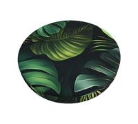 asbwuo Housse de Coussin de Chaise de Bar Ronde Motif Jungle Tropicale, Douce, Lavable, élastique, antidérapante, Facile à Installer et Anti-poussière