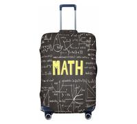 asbwuo Housse de Protection pour Valise à imprimé mathématique Scolaire, Protection de Valise Tendance, Lavable et résistante aux Rayures, Noire, Petite Taille